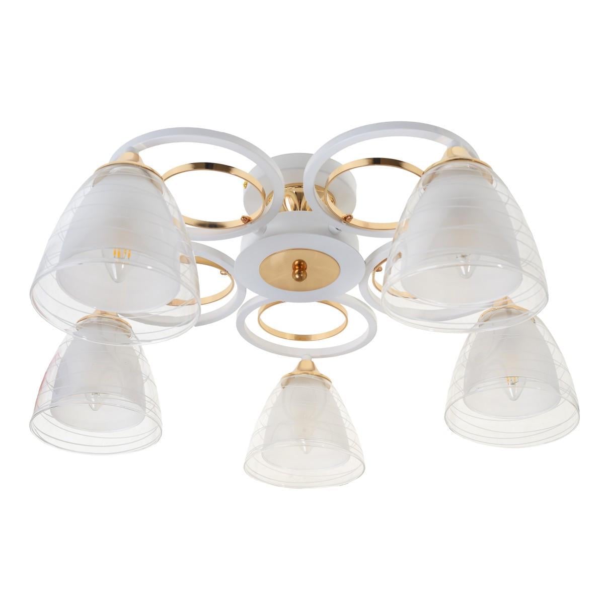 Люстра потолочная в зал Brille E27 60 W WH LK-663C/5 23-781