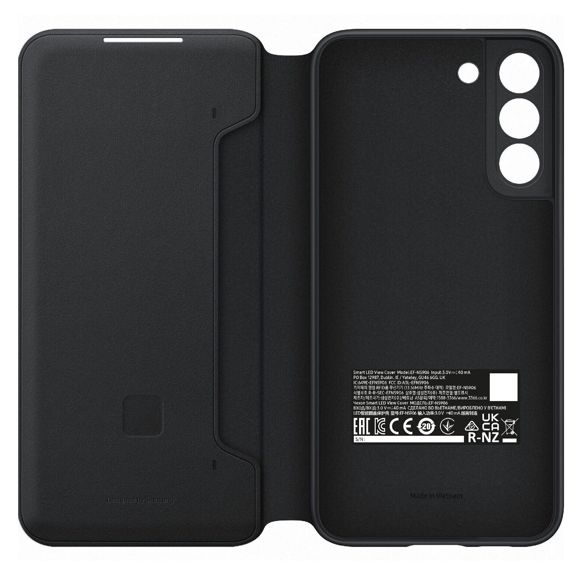 Чехол-книжка Smart LED Wallet View Cover EF-NS906PBEGRU для Samsung Galaxy S22 Plus (6.6") Черный - фото 4