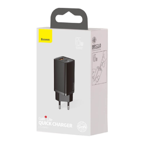 Сетевое зарядное устройство Baseus GaN2 Lite Quick Charger CCGAN2L-B02 Black - фото 2