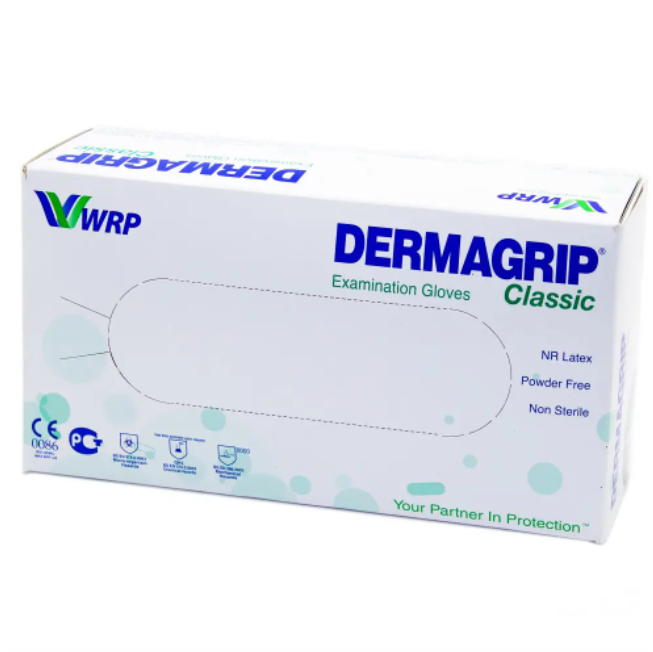 Перчатки латексные Dermagrip Coated LS без пудры 50 пар/100 шт. в уп. XS-L (AN001204)