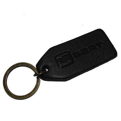 Брелок автомобильный кожаный c лого Seat (110877)