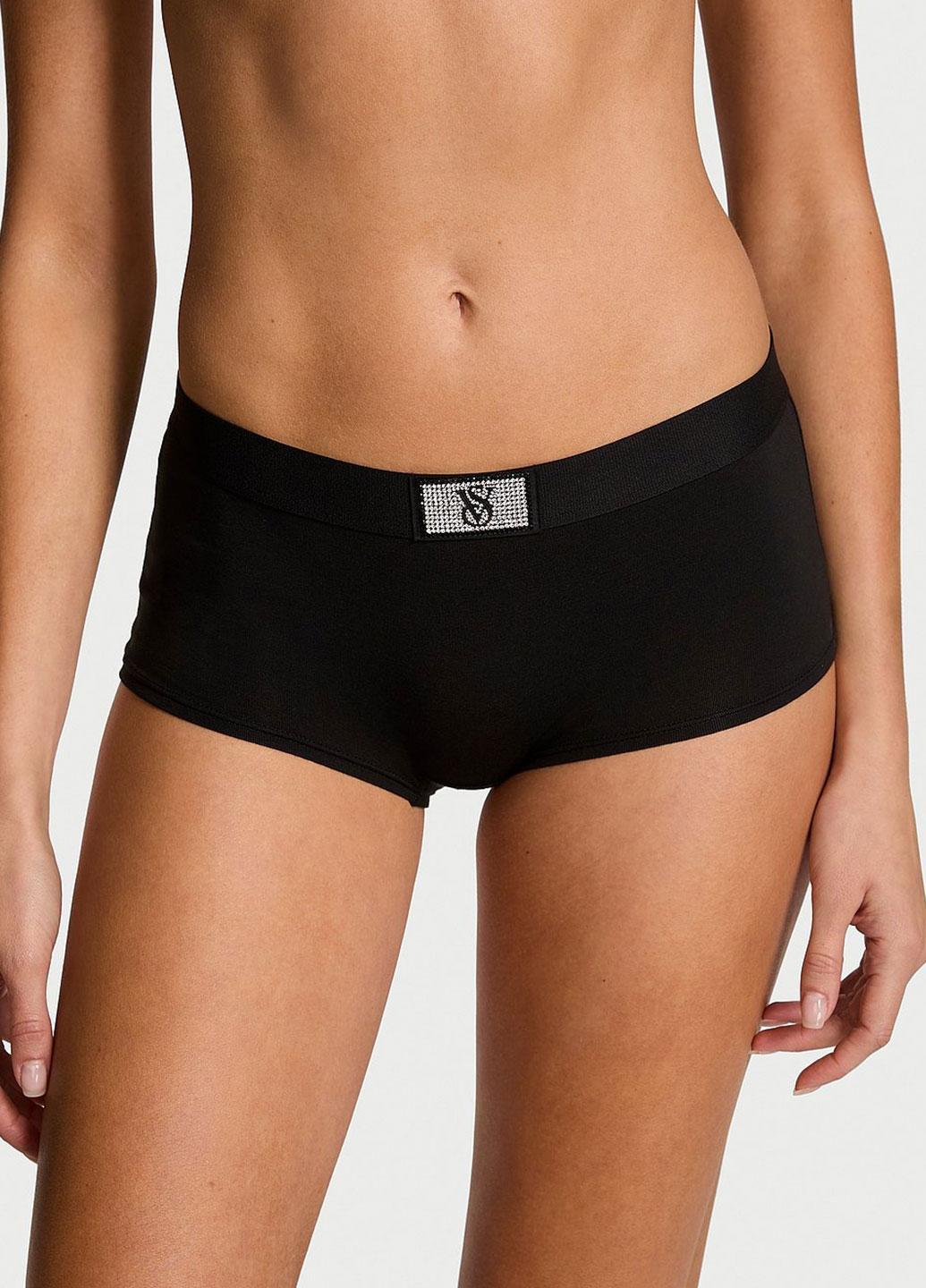 Трусики со стразами Victoria's Secret L Черный (1440000431952QB4L)