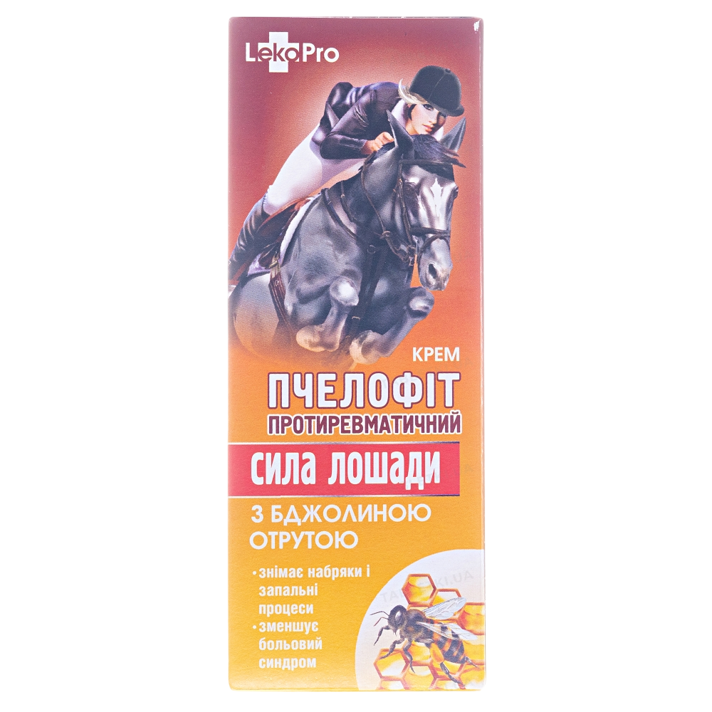 Крем-гель для ног для снятия воспаления и болевого синдрома LekoPro Сила Лошади Бджолофит с пчелиным ядом 75 мл (2296434481)