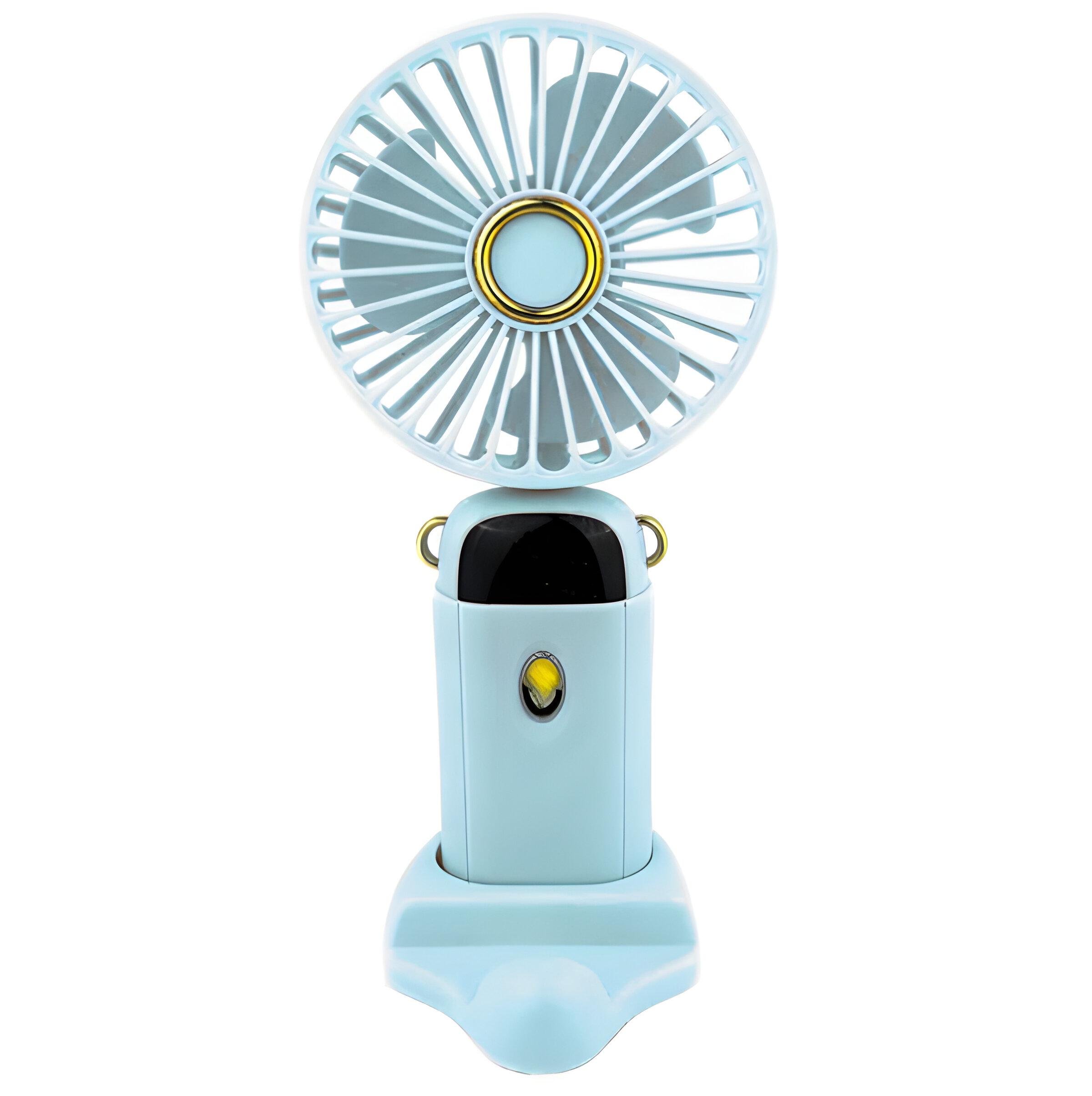 Вентилятор-USB детский портативный с подставкой Голубой (677-58A) - фото 1 Вентилятор-USB детский портативный с подставкой Голубой (677-58A) - фото 1