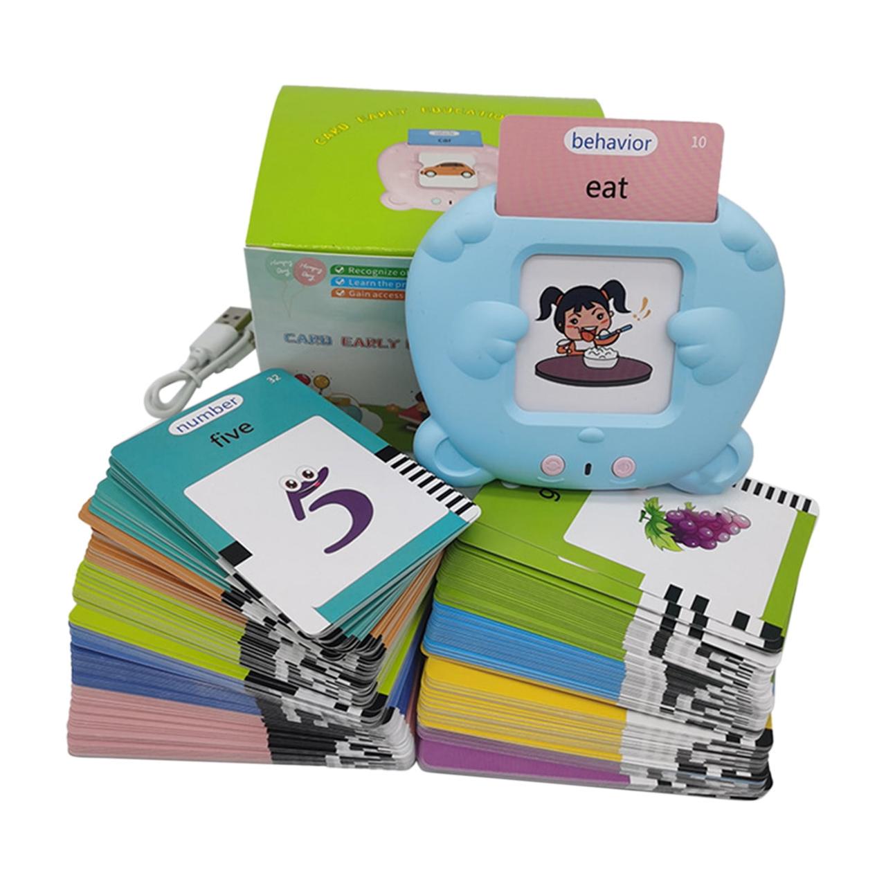 Планшет для изучения английского языка говорящие обучающие карточки 510 слов Голубой (2140049030)