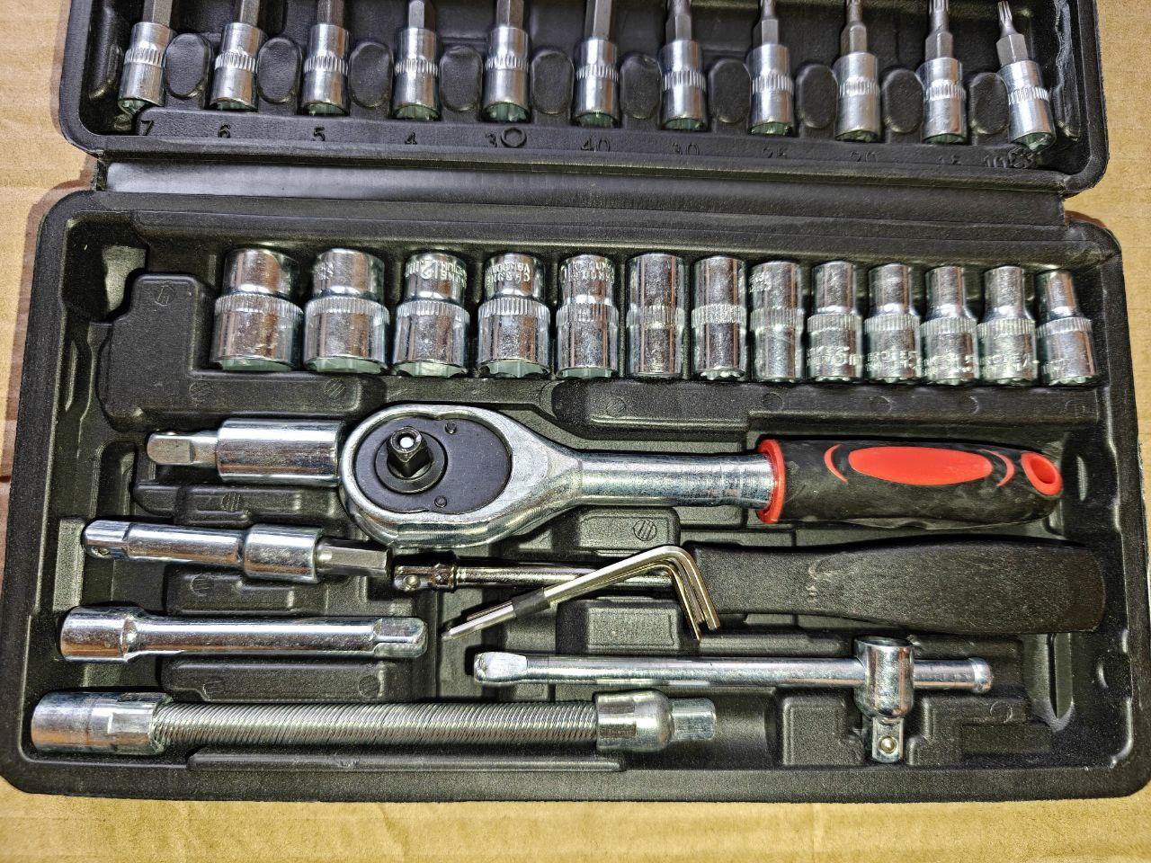 ᐉ Набір інструментів Wrench Socket Set New Tools у кейсі 46 пр