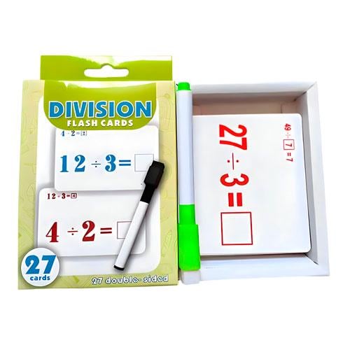 Флеш картки ділення 27 шт. з фломастером (82425343)
