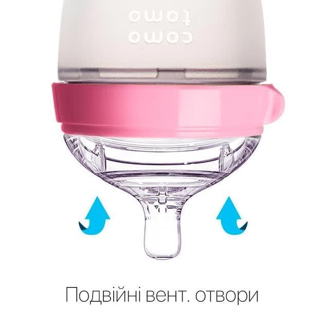 Пляшечка для годування антиколікова Comotomo 150 мл Pink - фото 4