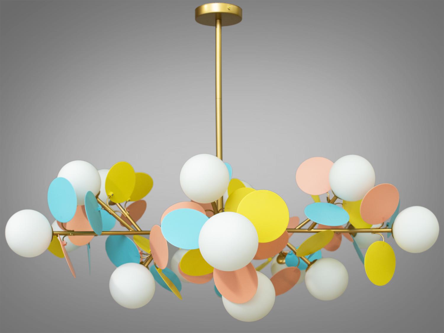 Люстра подвесная 40 Вт Золотой/Разноцветный (1097-18GD+multi) Люстра подвесная 40 Вт Золотой/Разноцветный (1097-18GD+multi)