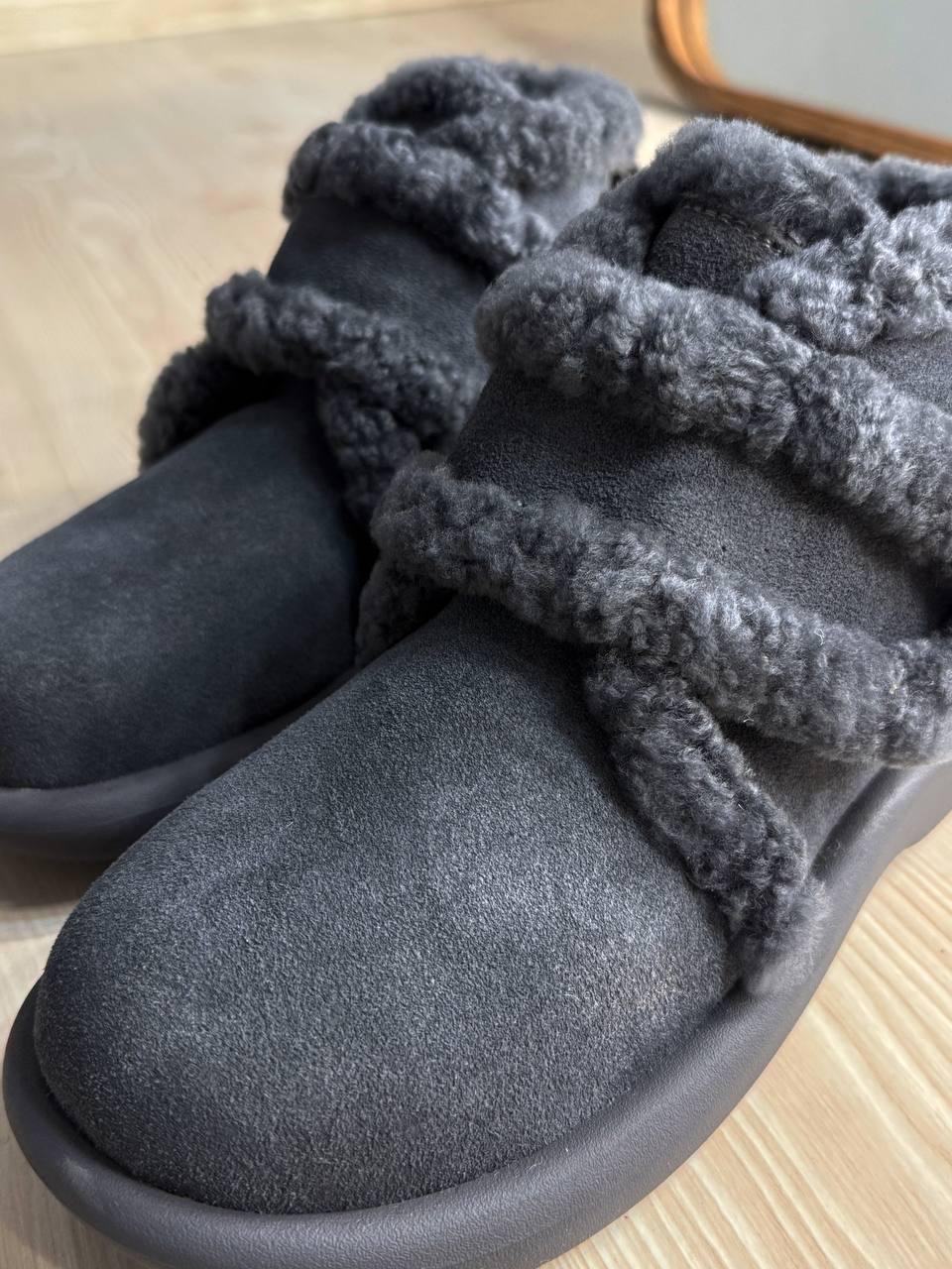 Черевики жіночі Hengji 13-9 уггі замшеві на хутрі з опушкою р. 38 Сірий (5645) - фото 6