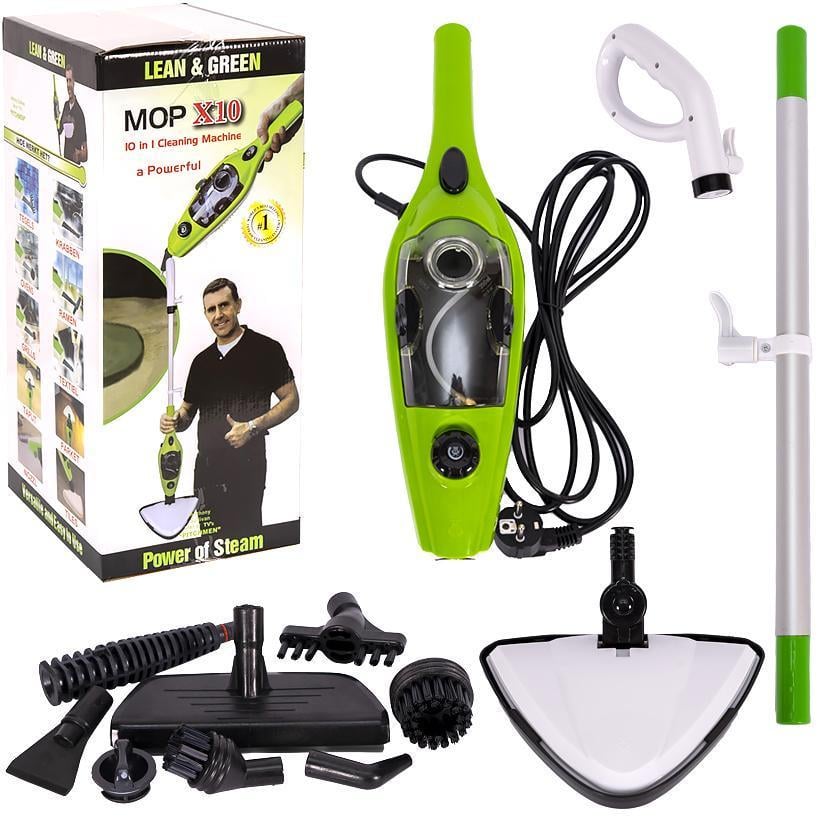 Швабра паровая Steam Master H2O Mop X10 1300 W Green (3_01249) - фото 4