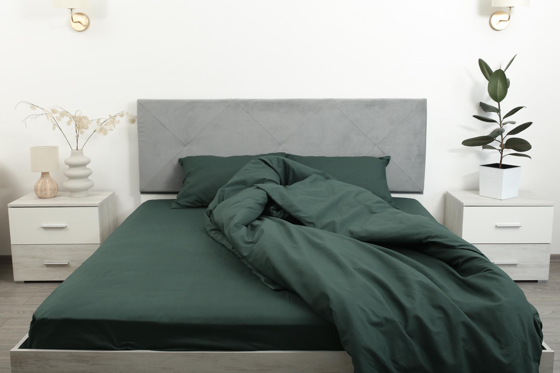 Комплект постельного белья двуспальный Amore Glux-1057 бязь Изумрудный (KPB-A2-Glux-1057(50x70)_) - фото 4 Комплект постельного белья двуспальный Amore Glux-1057 бязь Изумрудный (KPB-A2-Glux-1057(50x70)_) - фото 4