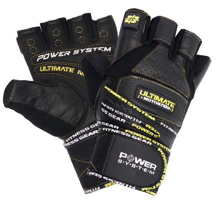 Рукавички для фітнесу Power System PS-2810 Ultimate Motivation L Black/Yellow Line