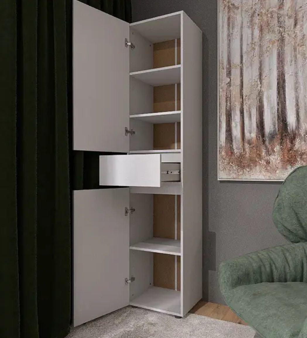 Пенал ПЛ-1 Лайт Эверест 2080х380х450 мм 2Д 1Ш Белый - фото 2 Пенал ПЛ-1 Лайт Эверест 2080х380х450 мм 2Д 1Ш Белый - фото 2