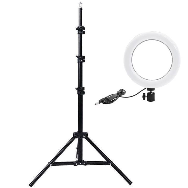 Кольцевая лампа 3в1 Ring Light RL-08 20 см со штативом Кольцевая лампа 3в1 Ring Light RL-08 20 см со штативом