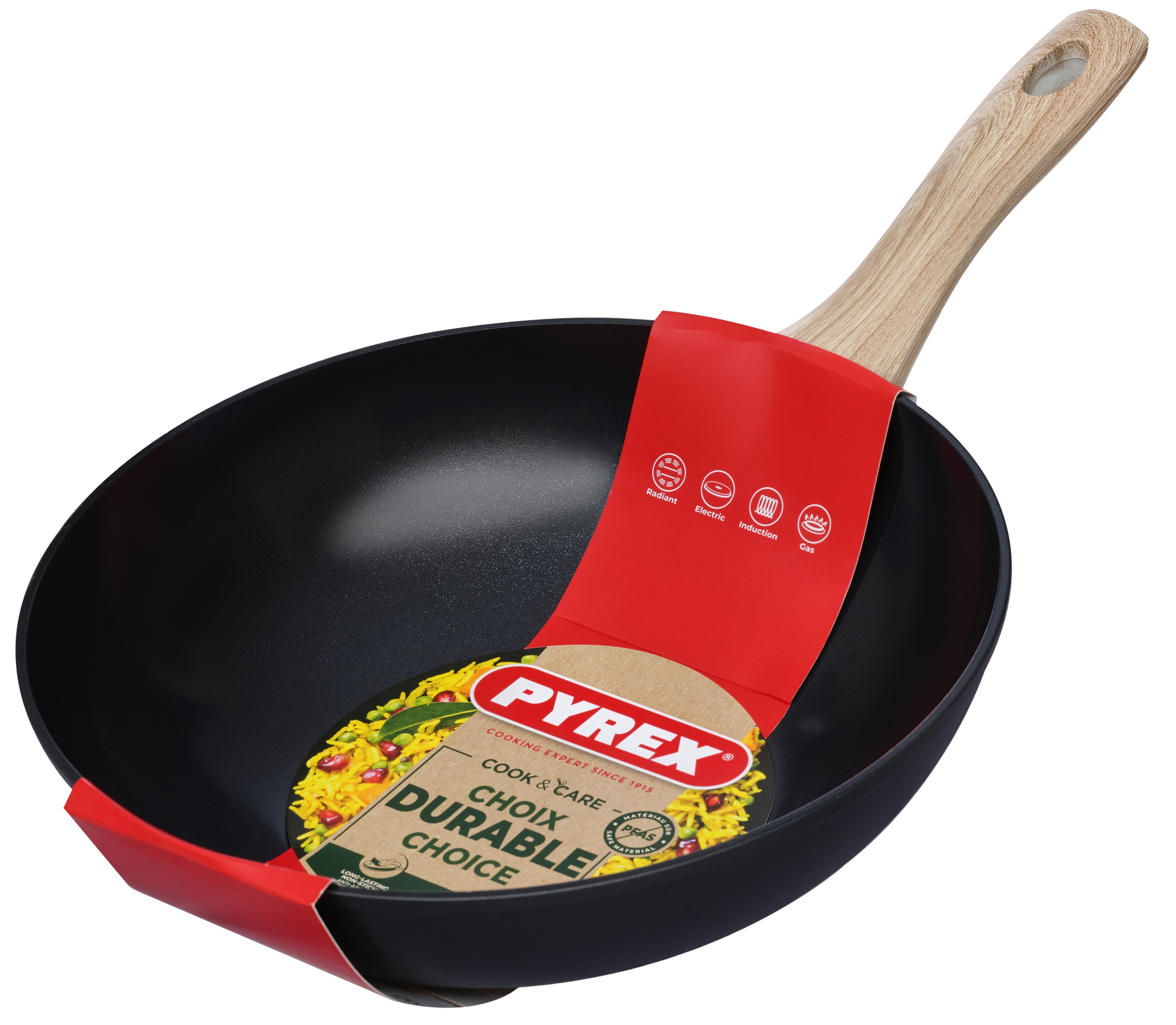 Сковорода PYREX Cook&Care WOK 28 см без крышки (UG-CR28BW6/8044)