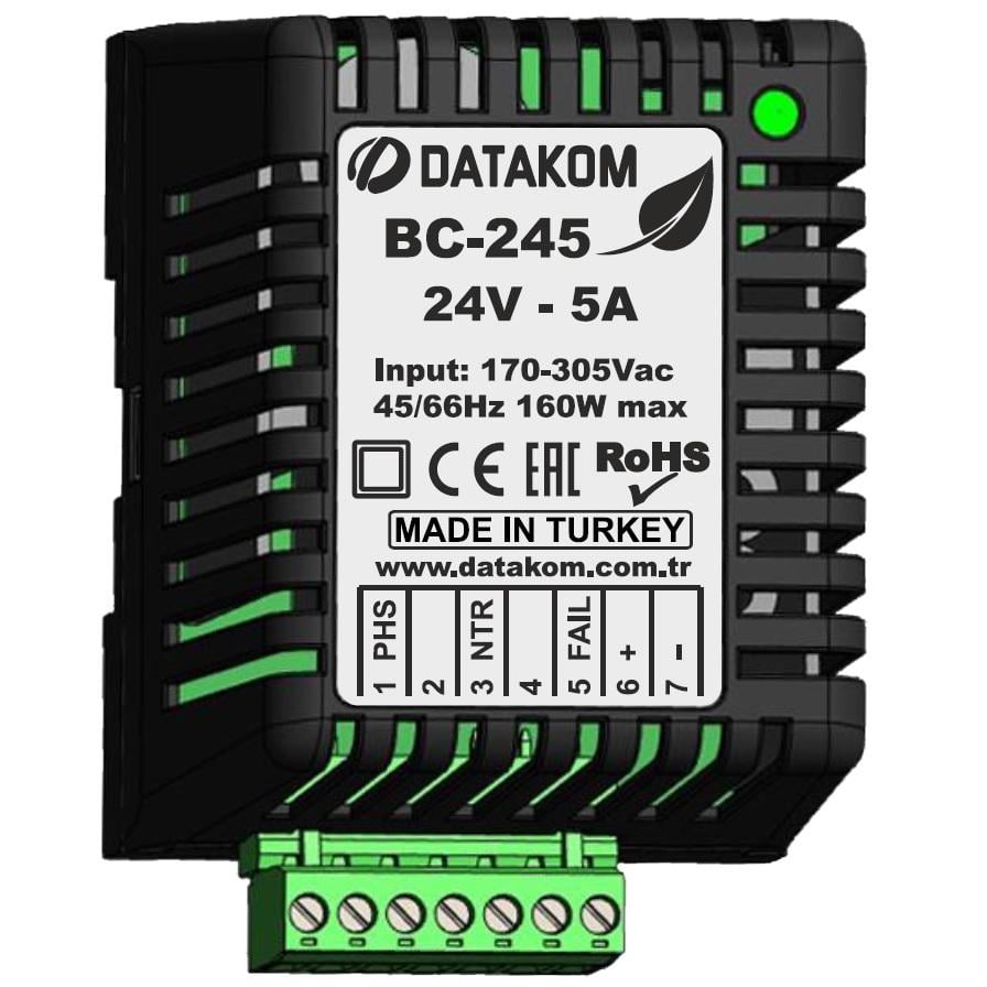 ᐉ Зарядное устройство для аккумулятора DATAKOM BC-245 24V/5A DIN rail •  Купить в Киеве, Украине • Лучшая цена в Эпицентр