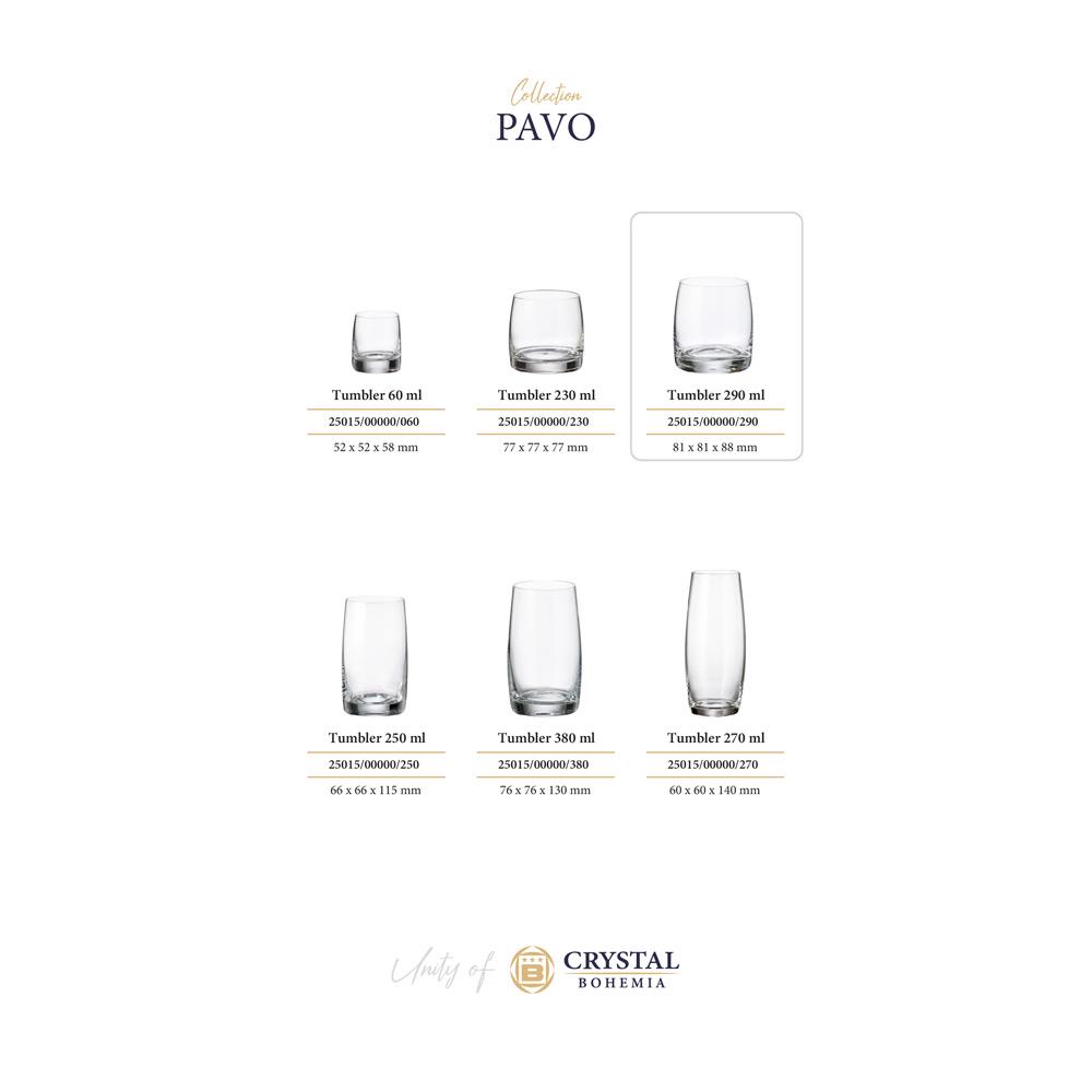 Набір склянок Bohemia Ideal/Pavo 25015/00000/290 290 мл 6 шт. - фото 2 Набір склянок Bohemia Ideal/Pavo 25015/00000/290 290 мл 6 шт. - фото 2