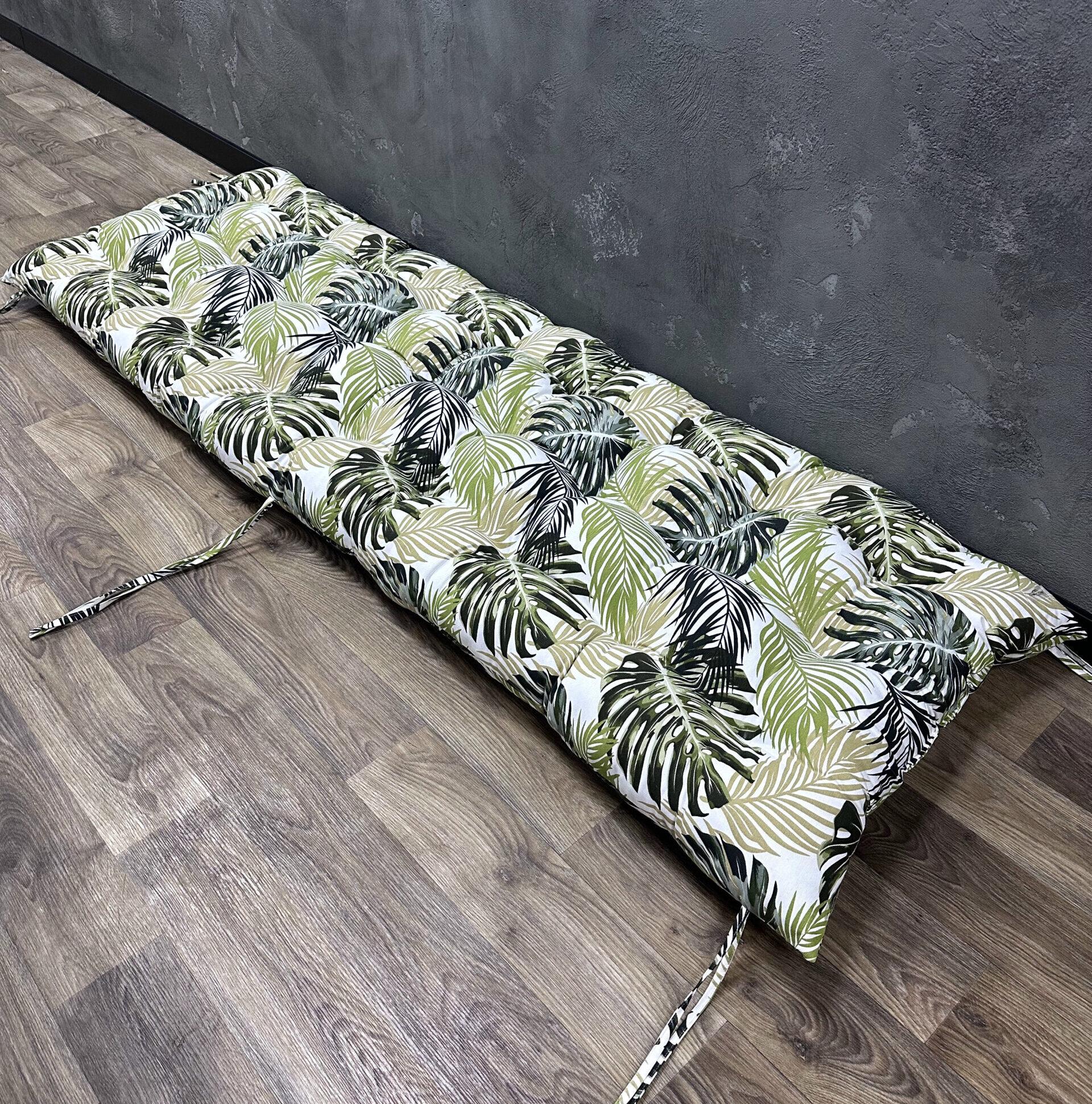 Подушка Comfort Home Tropical leaves на подоконник/каркасы/поддоны/садовая мебель 150х50 см