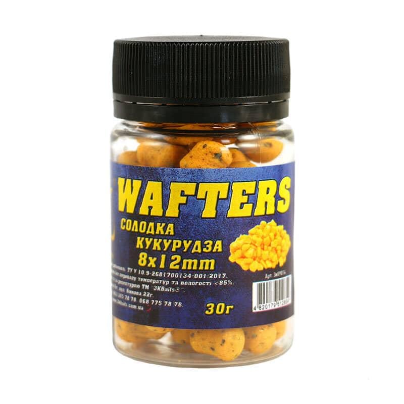 Бойл збалансований 3KBaits Wafters Солодка кукурудза 8х12 мм 30 г (3KB1323) - фото 1