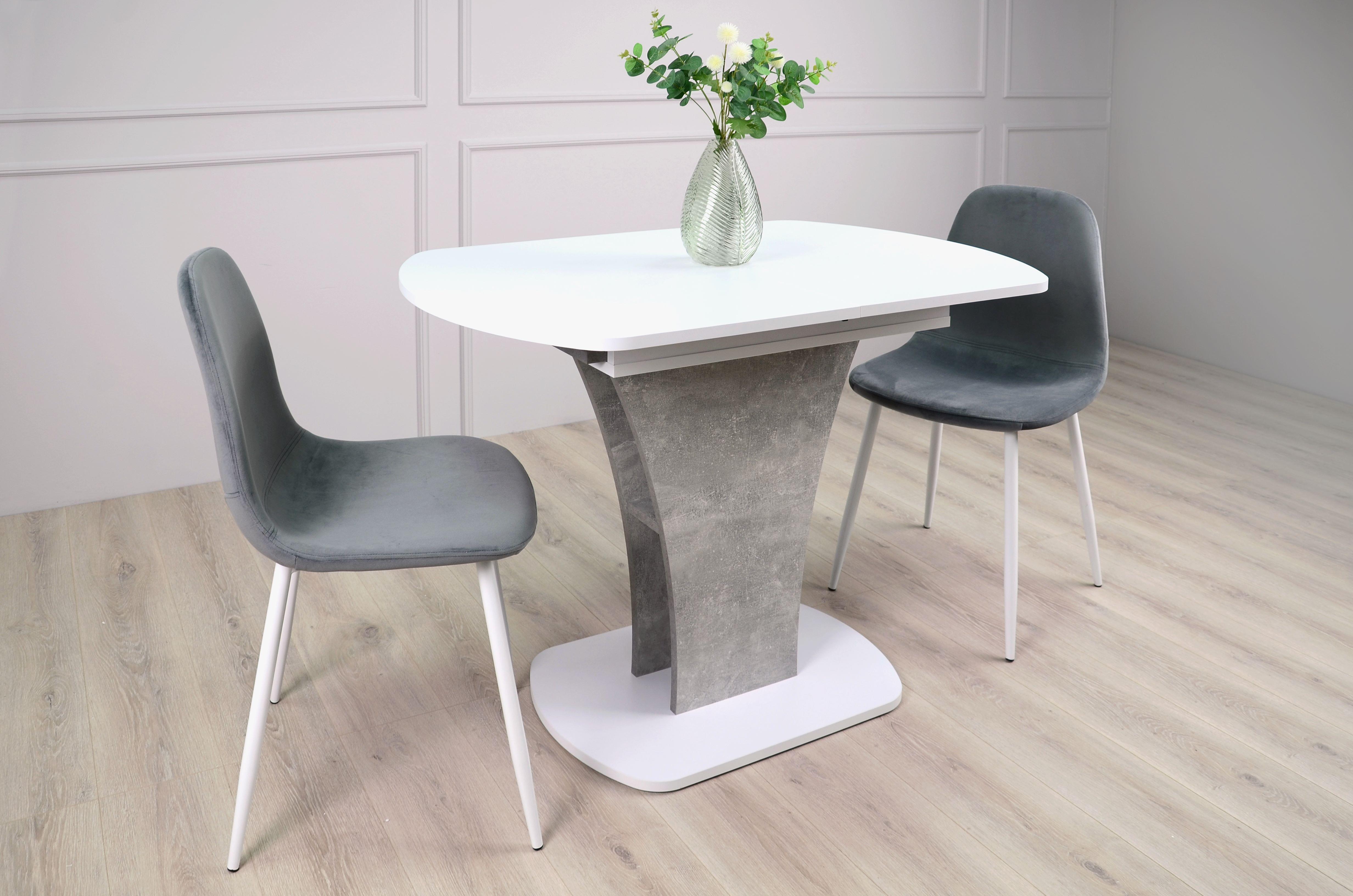 Стол обеденный раскладной Intarsio Sheridan 110/145x68 см Белая аляска/Индастриал (5612440) - фото 8 Стол обеденный раскладной Intarsio Sheridan 110/145x68 см Белая аляска/Индастриал (5612440) - фото 8