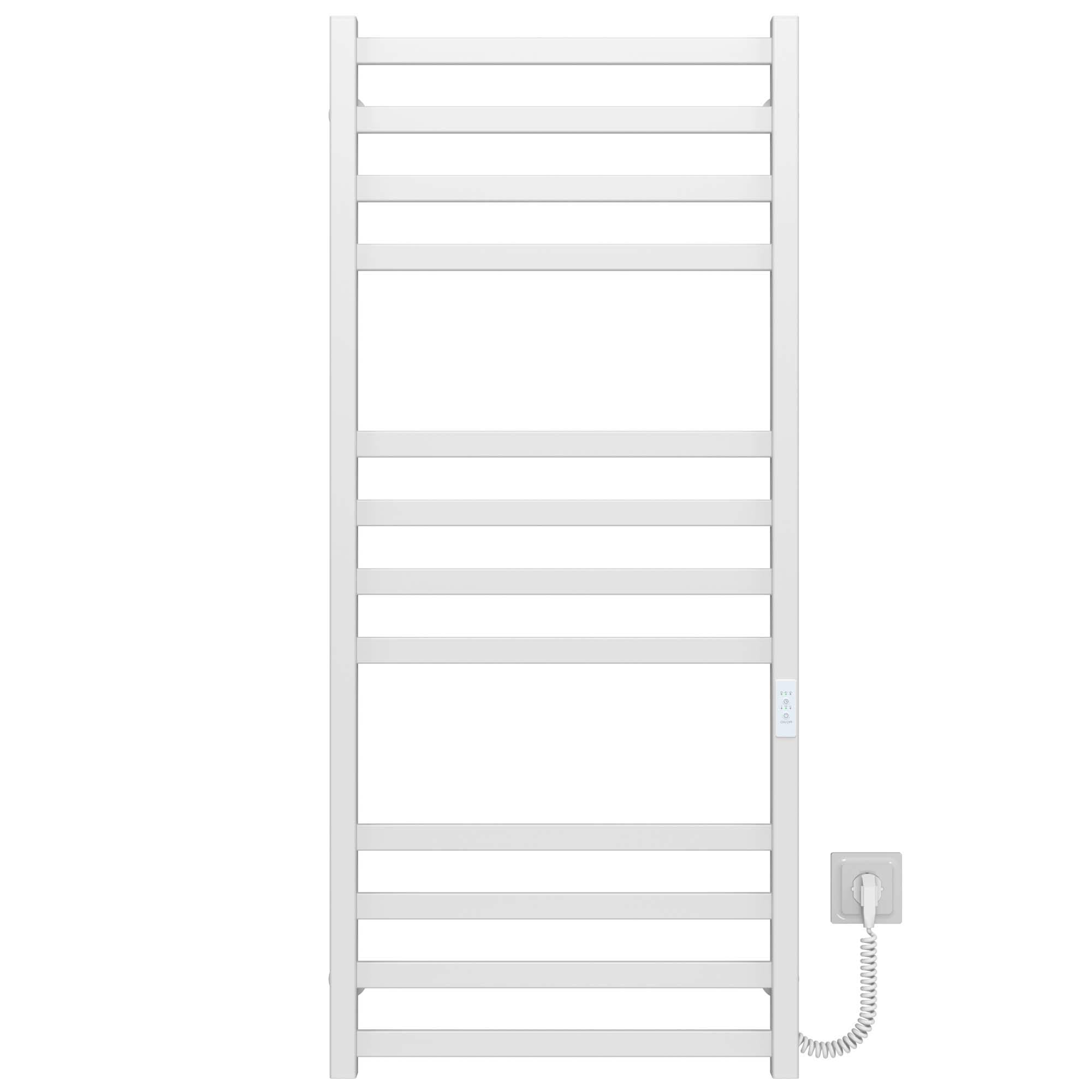Полотенцесушитель электрический Deffi Avast П12 WD04 правое подключение крашеная сталь 500х1200 мм Белый (B.AV.120.50.12.E.W.R.4)
