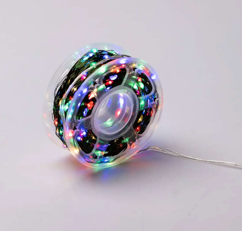 Гірлянда Роса нитка з пультом 500 LED 50 м від мережі зелений провід - фото 10