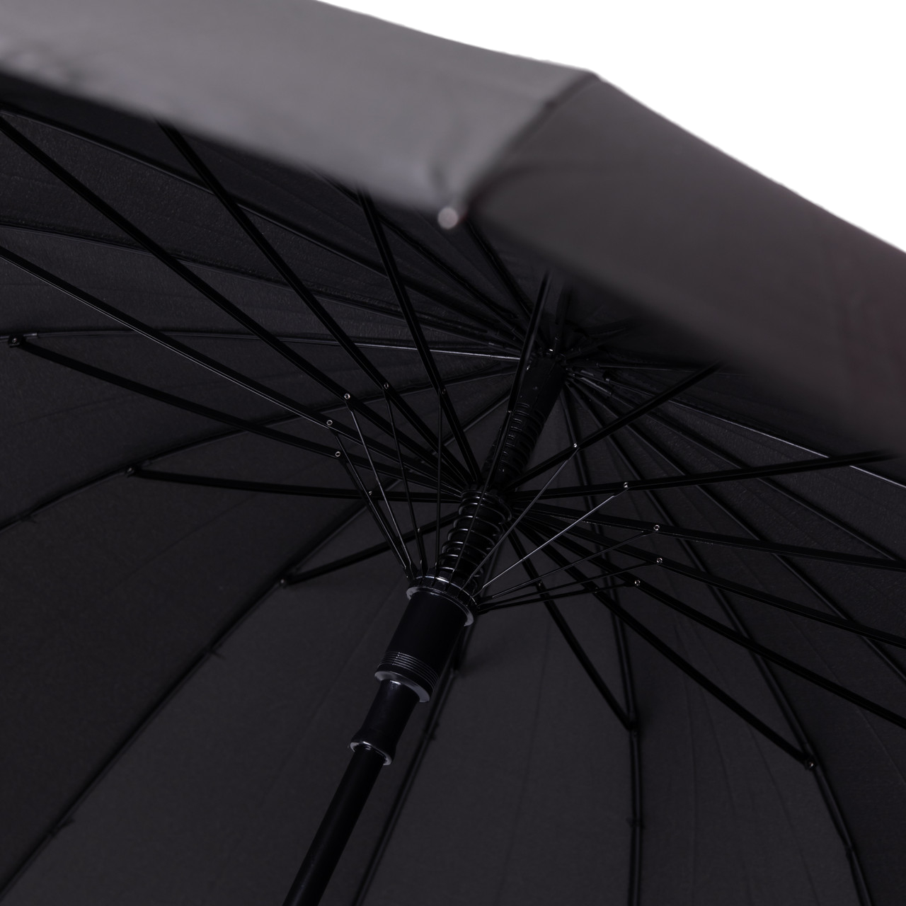 Зонт трость складной полуавтомат купол 16 спиц d 116 см Черный (HP-23-5) - фото 7