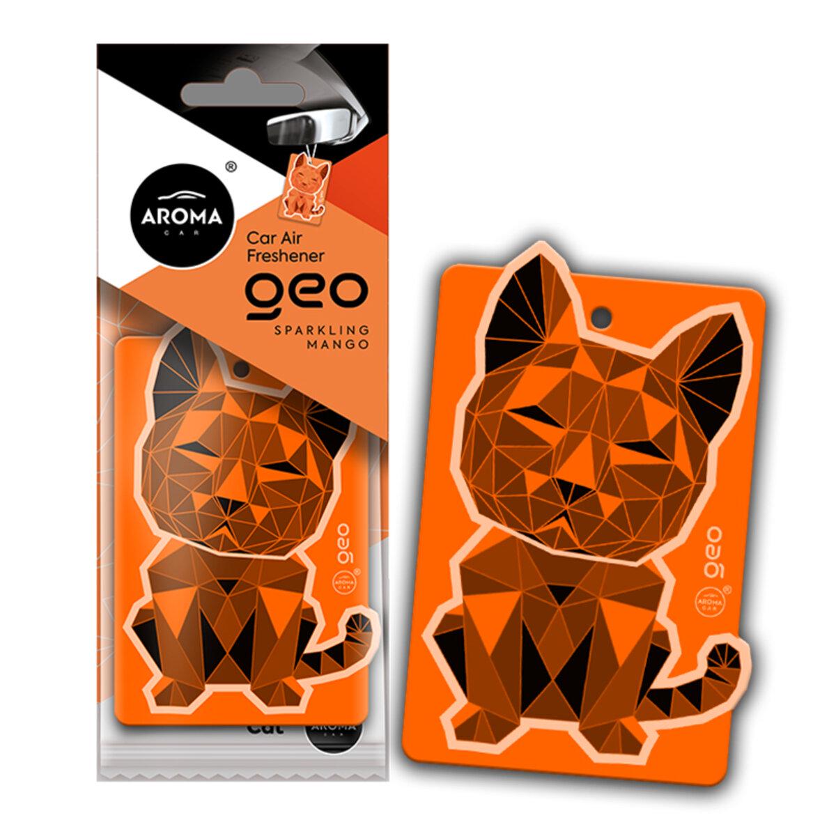 Ароматизатор Aroma Car Cellulose Geo Cat - Orange Sparkling Mango