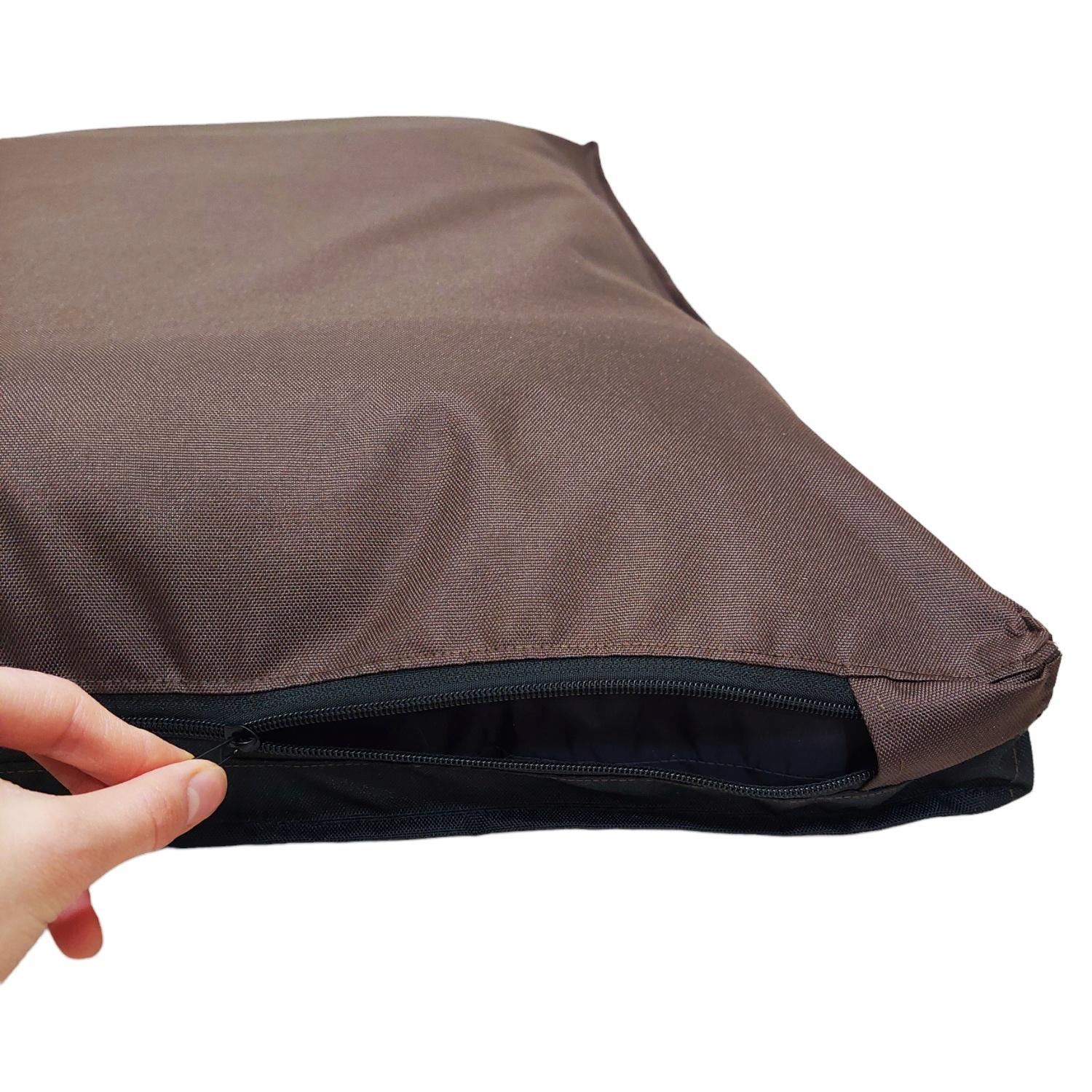 Лежак для собак Huge and Tiny Waterproof 100x70x6 см Коричневый с черным - фото 7