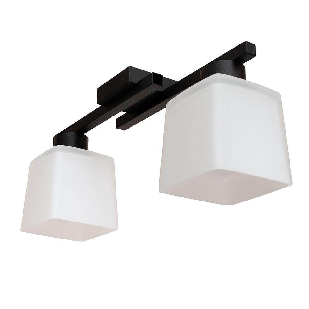 Люстра MSK ELECTRIC Dublin на два квадратных плафона под лампы Е27 Черный (NL 16610-2 BK)