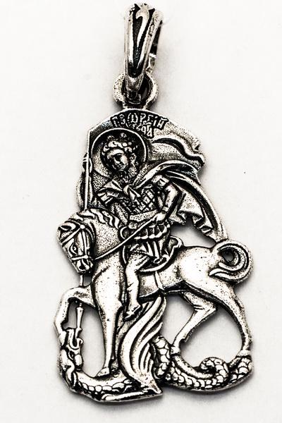 Образок срібний Великомученник Георгій Побідоносець