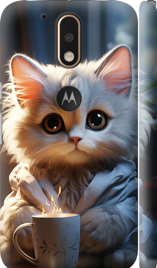 Чехол на Motorola MOTO G4 PLUS White cat (5646m-953-42517) Чехол на Motorola MOTO G4 PLUS White cat (5646m-953-42517)