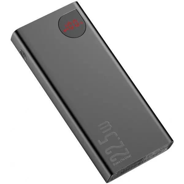 Повербанк Baseus Adaman Metal 20000 mAh PD 22,5W USB-C 2xUSB-A QC 3.0 Lightning Black (12312189)