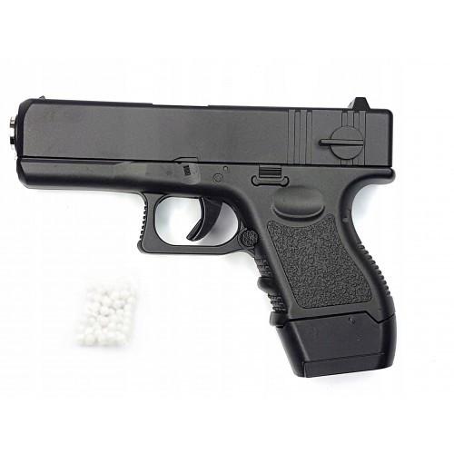 Игрушечный пистолет Glock 17 mini Galaxy G16 металл Черный (32236)