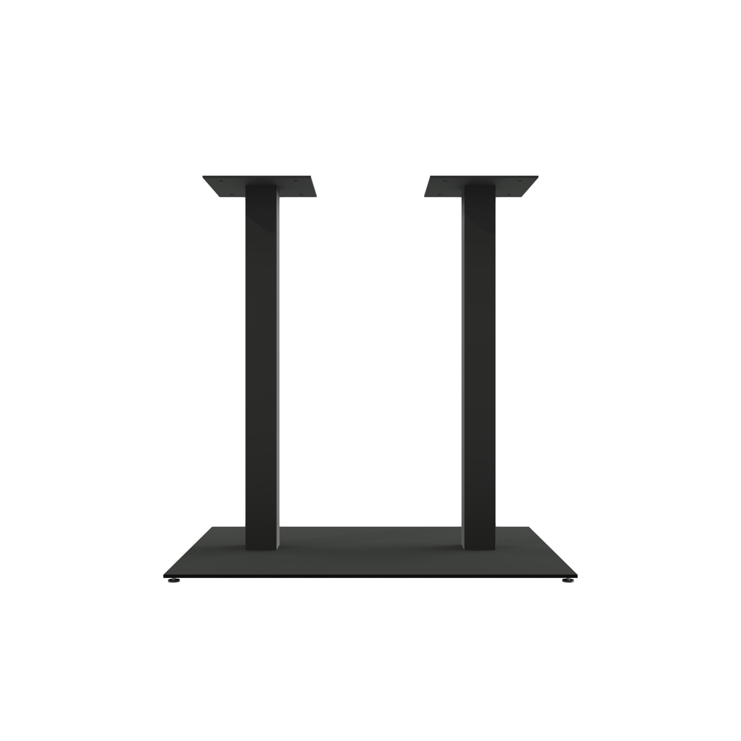 Опора для стола двойная Lofty Серия 5 из металла пластина 700х500 мм Черный