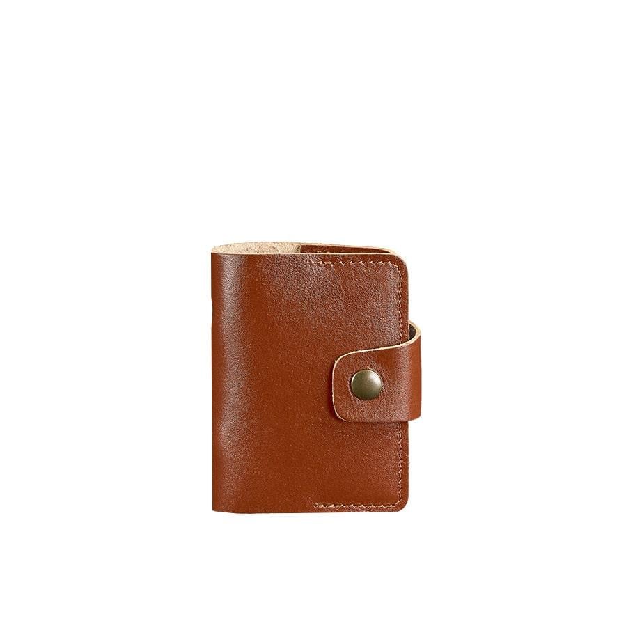 Кард-кейс кожаный BlankNote 7.1 книжечка Светло-коричневый (A-026467)