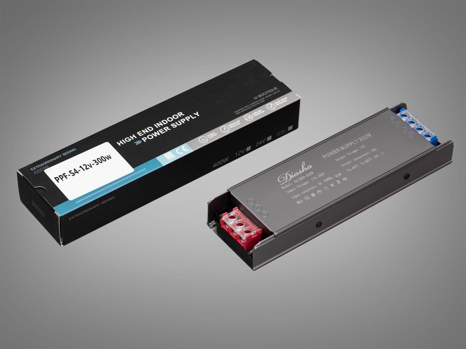 Блок живлення для LED стрічки 12 В 300 Вт 25А (PPF-S4-12 В-300w)