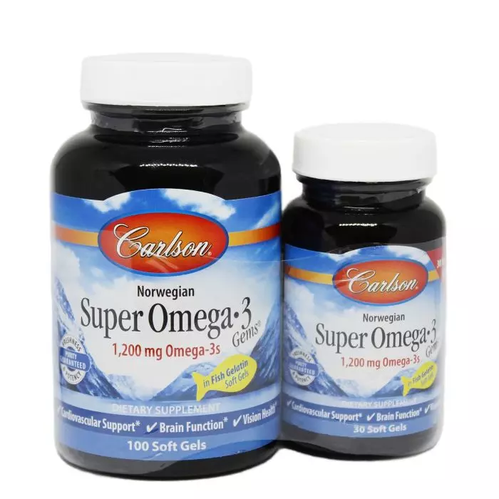 Супер Омега-3 Gems in fish gelatin 1200 мг 130 желатиновых капсул (CL1534)