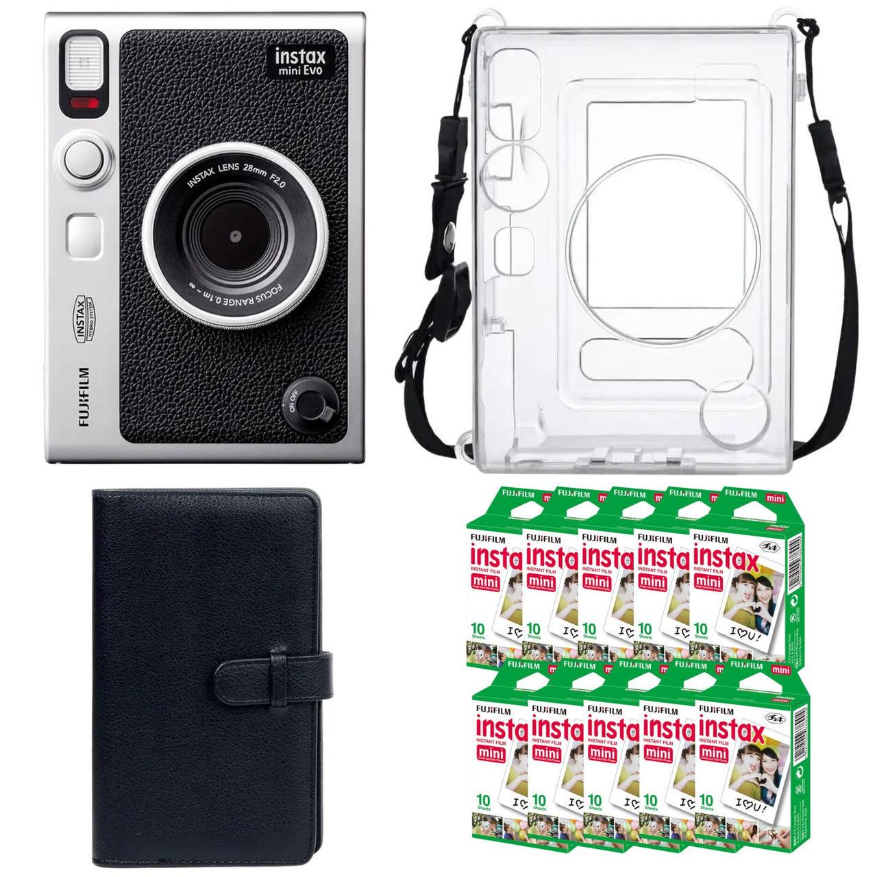 Подарочный набор Fujifilm Instax Mini EVO фотобумага 100 шт./чехол/фотоальбом 108 фото Черный