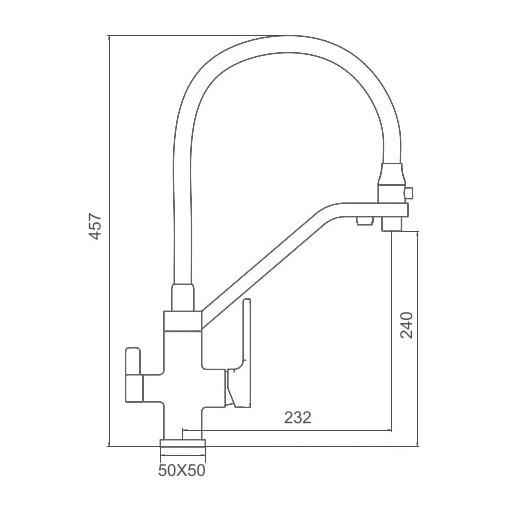 Смеситель для кухни Gappo G4317-6 Черный (G4317-6) - фото 2