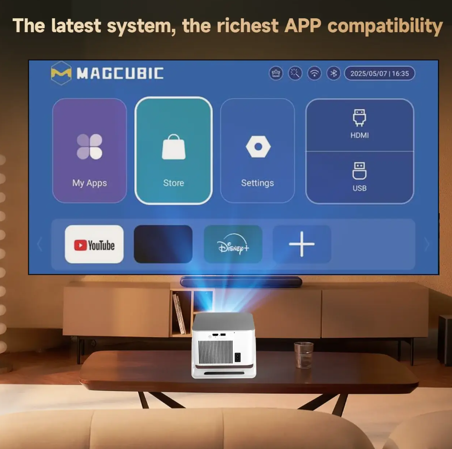 Проєктор MAGCUBIC HY350Max Android 14 900ANSI 8K Support 1080P Native WiFi6 BT5.4 Allwinner H726 портативний - фото 3