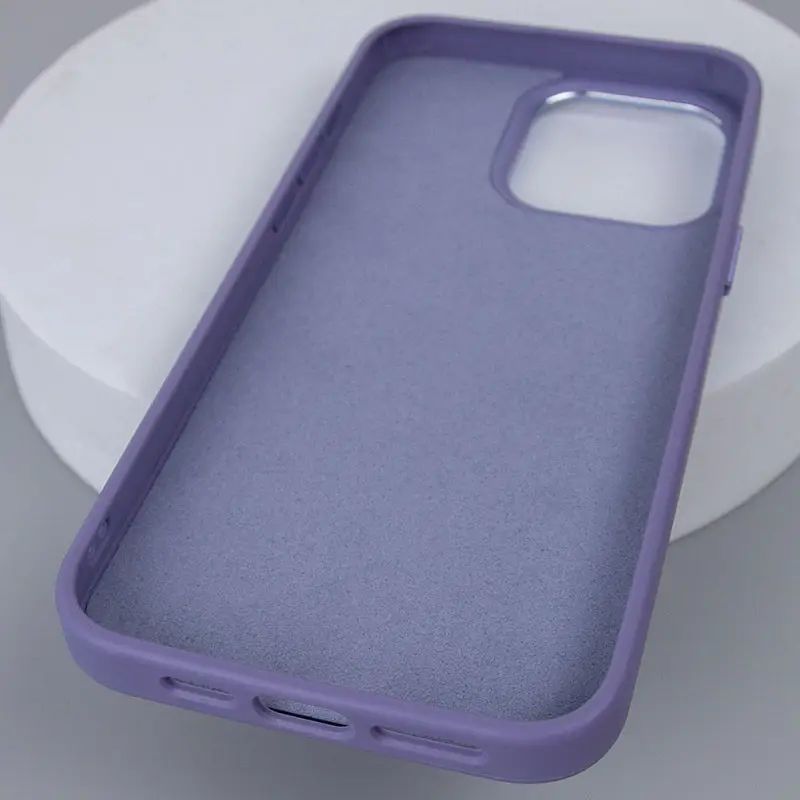 Шкіряний чохол Bonbon Leather Metal Style with MagSafe для Apple iPhone 15 Pro Max (6.7") Сірий | Lavender - фото 5