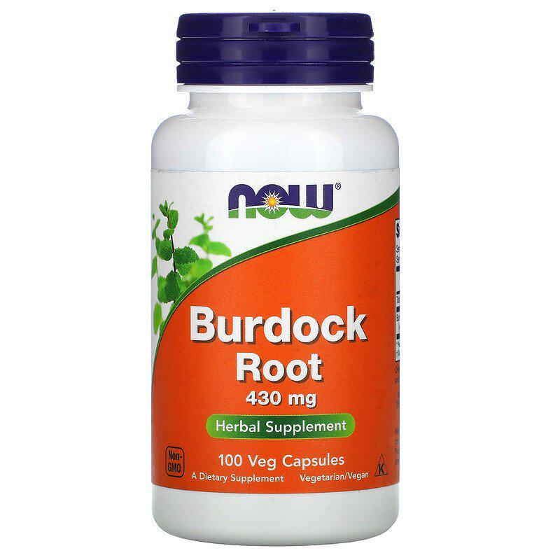 Корінь лопуха NOW Foods Burdock Root 430 мг 100 Caps