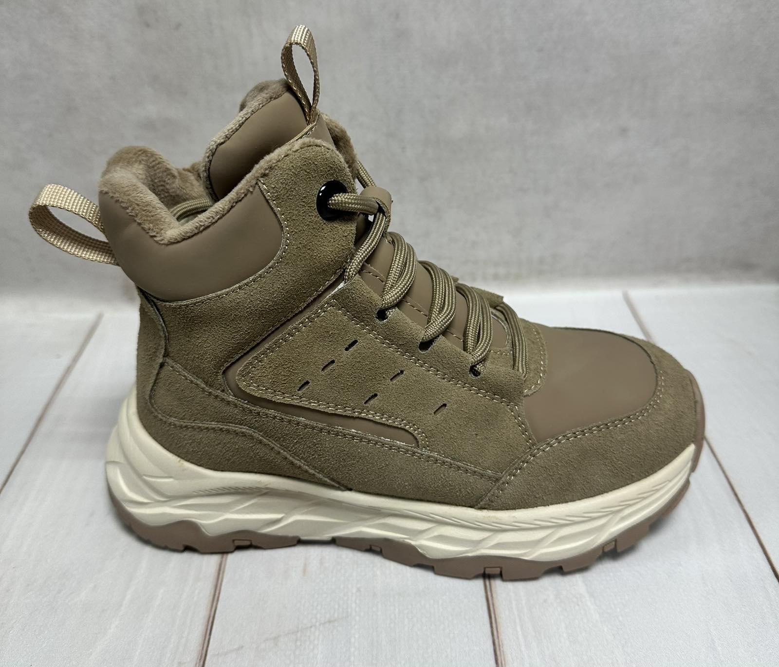 Ботинки детские BG зимние на овчине р. 36/23,5 см Хаки