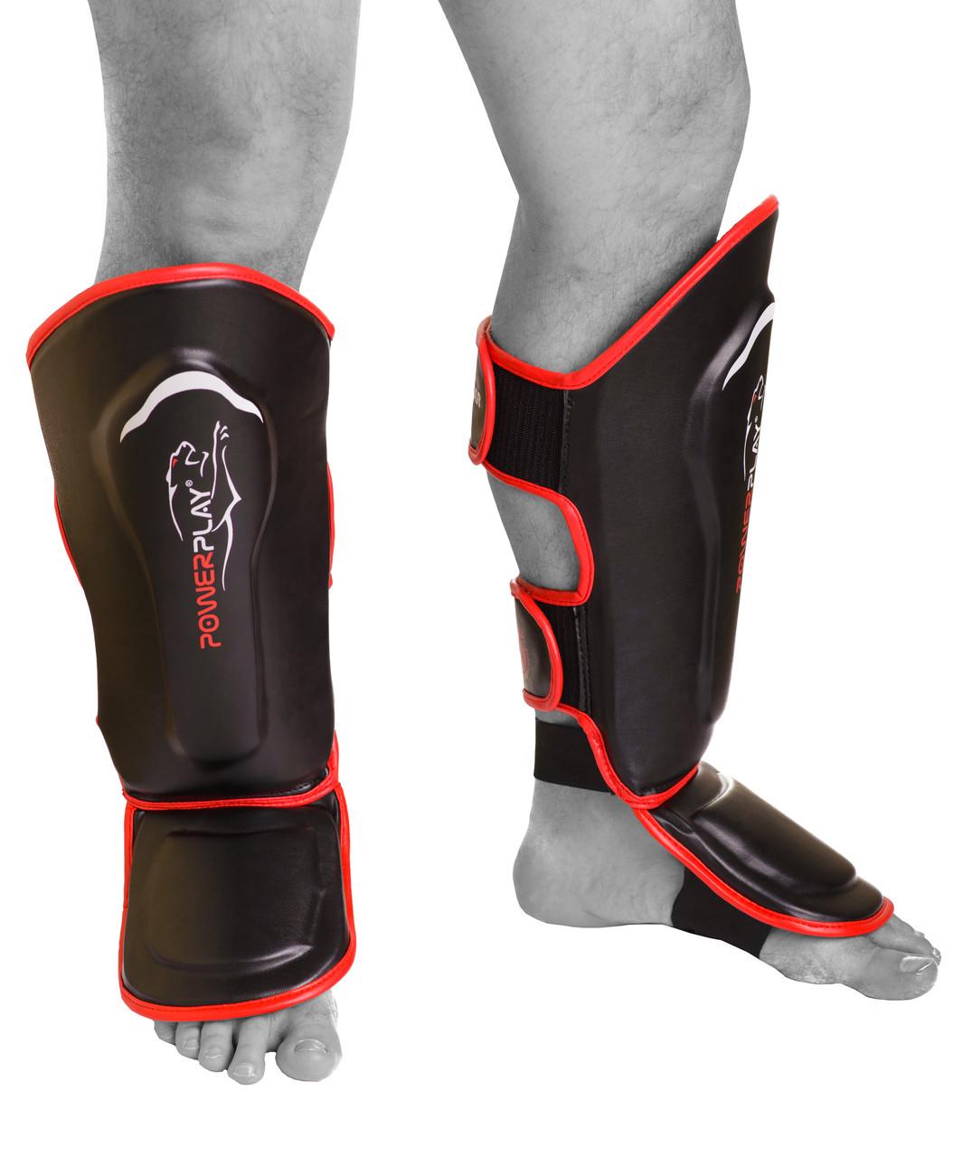Защита голени и стопы PowerPlay 3052 M Черно-красный (12603297)