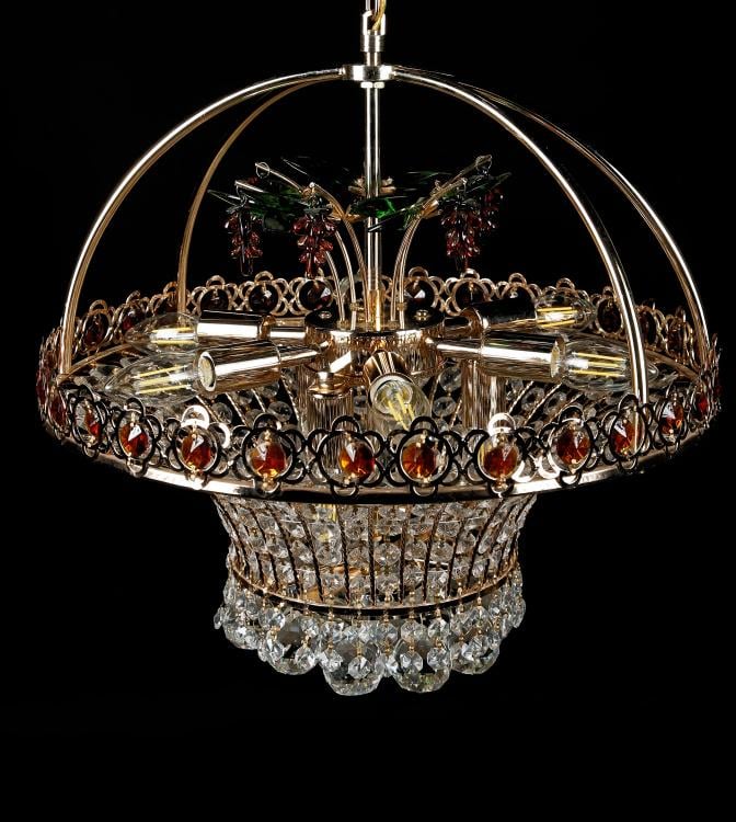 Хрустальная люстра L5109/9 FGD/BR Золото/Бежевый (AN000261)