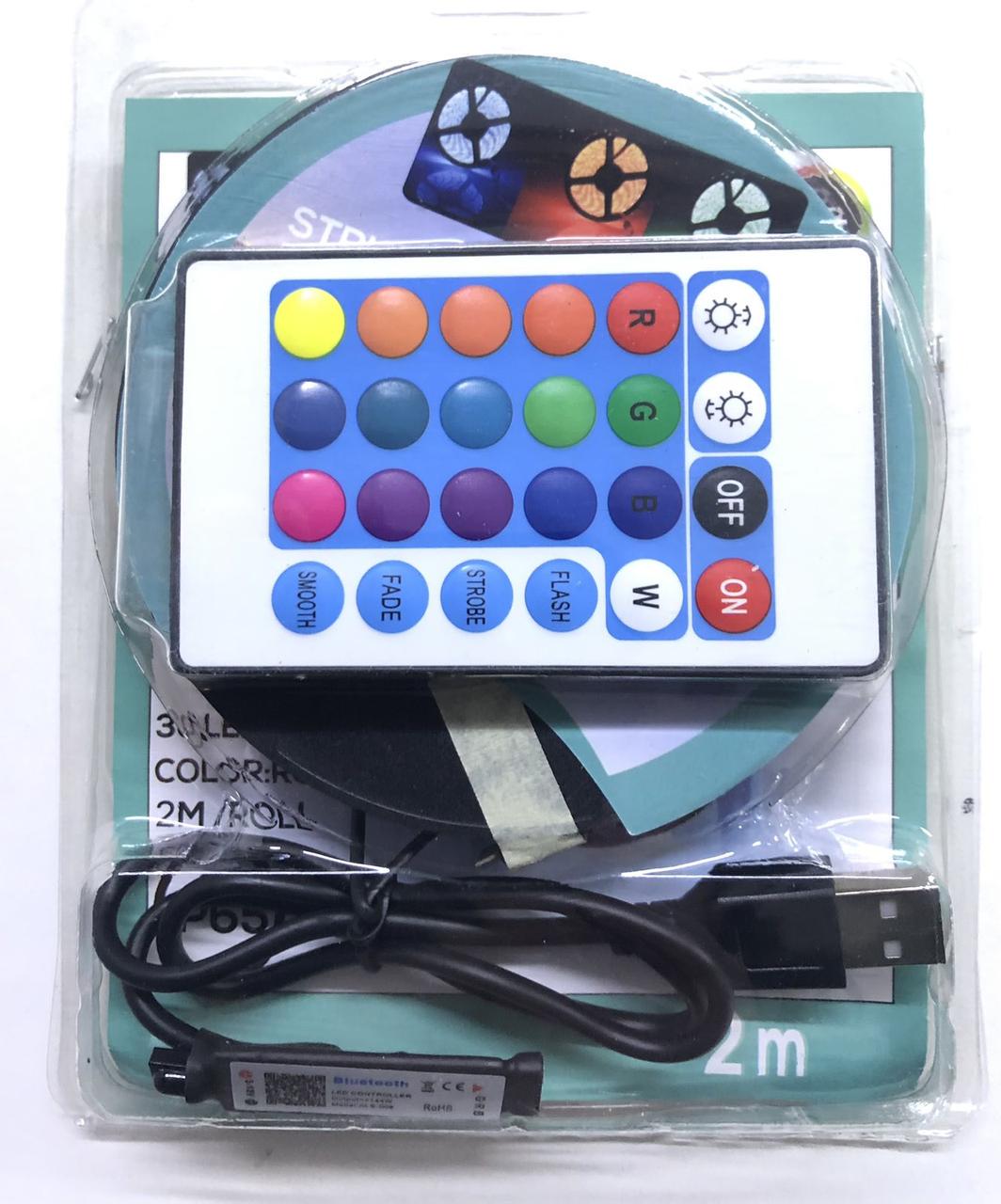 Лента LED подсветки ТБ Bluetooth USB RGB 2 м (Ks365489647) - фото 1