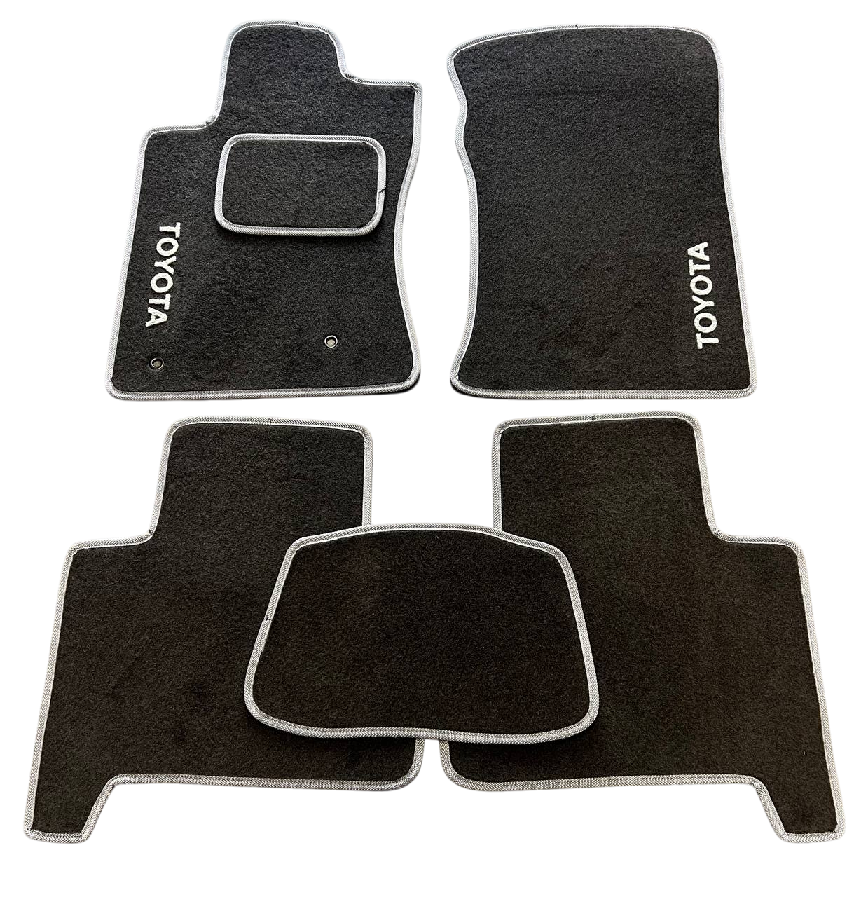 Килимки в салон ворсові для Toyota Land Cruiser Prado 120 2003-2009 5 шт. Чорний (1398313068)
