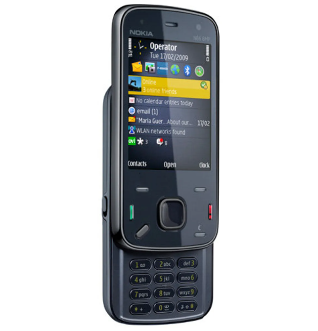 Мобільний телефон слайдер Nokia N86 2,6" AMOLED 8 Мп Li-Ion 1200 мАг 8ГБ Black